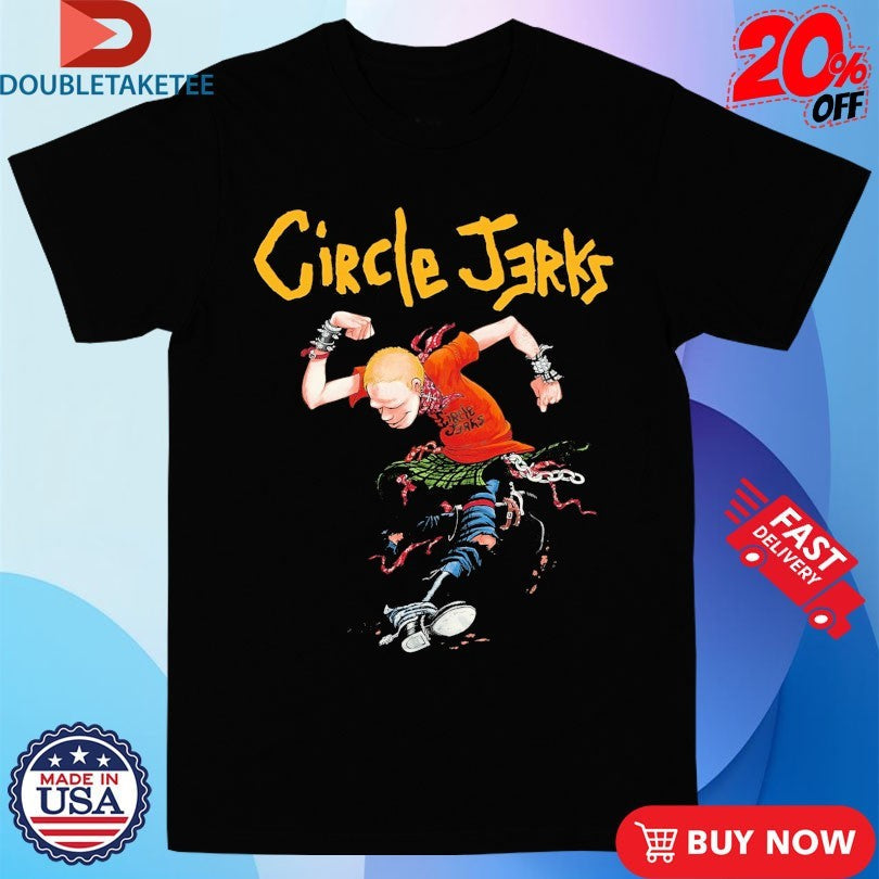 Official Circle Jerks Full Colour Skankman Shirts Unisex , , , Long Sleeve Tee
