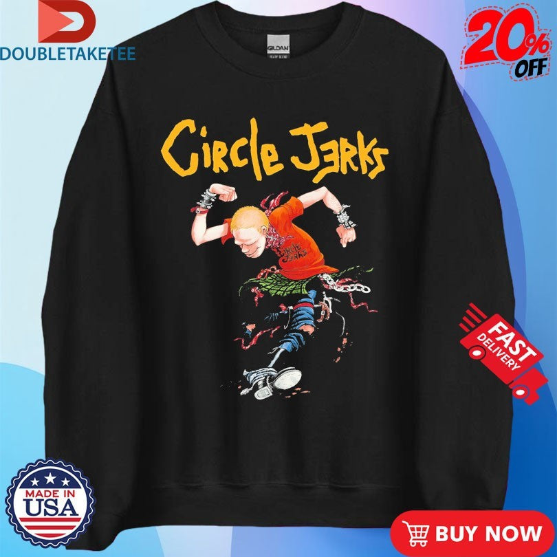 Official Circle Jerks Full Colour Skankman Shirts Unisex , , , Long Sleeve Tee