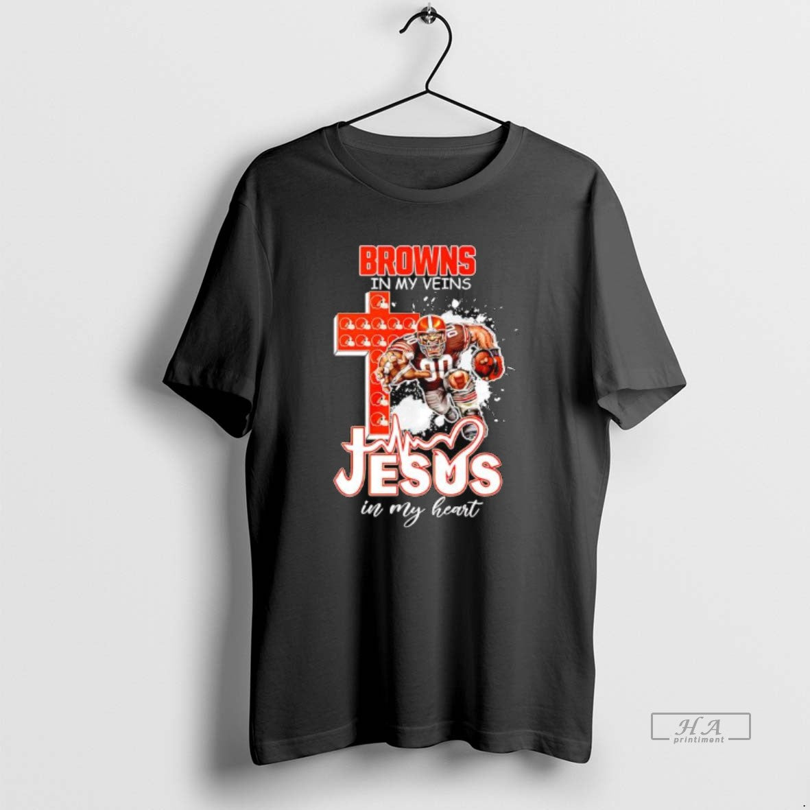 Official Cleveland Browns My Veins Jesus My Heart Features Football Player Logos