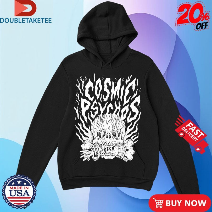 Official Cosmic Psychos Beer Crusher Shirts Unisex , , , Long Sleeve Tee