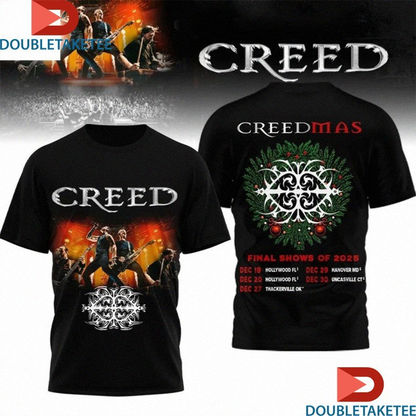 Official Creed Creedmas Final Shows Of 2025 Tour Rock Christmas Shirts Unisex , , , Long Sleeve Tee