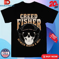 Official Creed Fisher Between Heaven And Hell Skull Shirts Unisex , , , Long Sleeve Tee