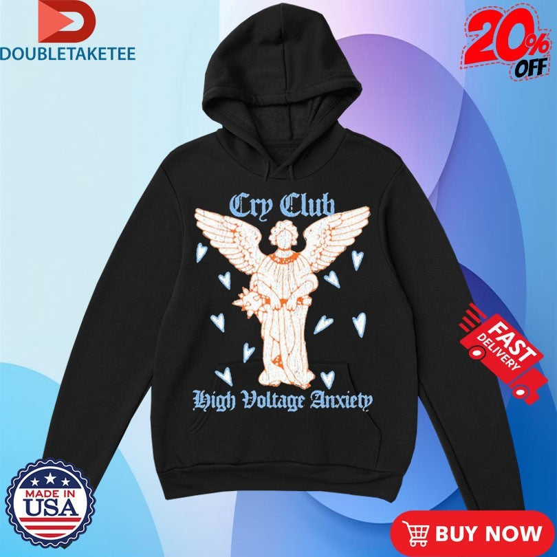 Official Cry Club High Voltage Anxiety Angel Shirts Unisex , , , Long Sleeve Tee
