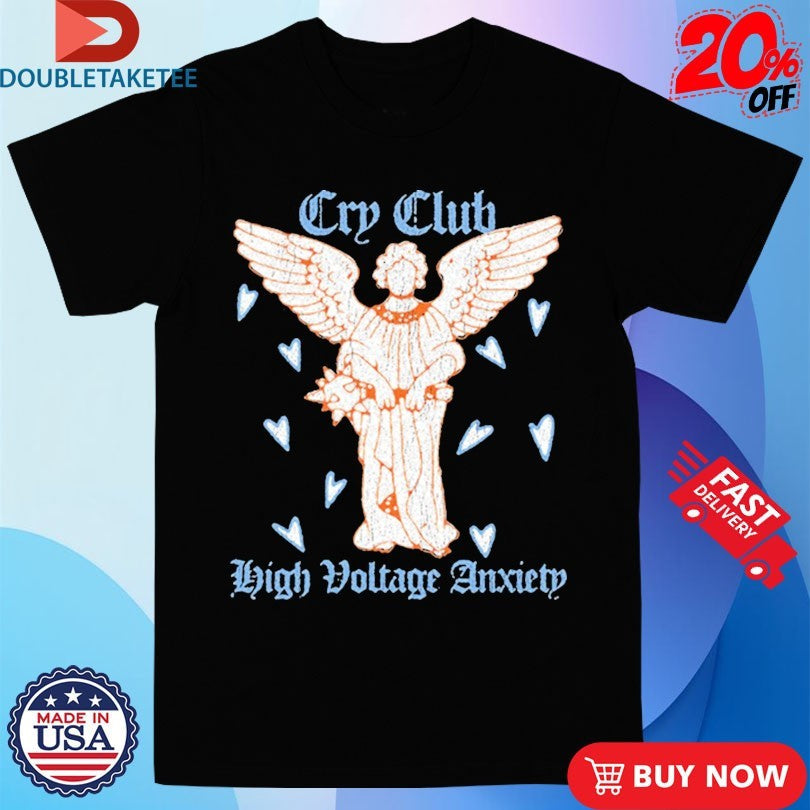 Official Cry Club High Voltage Anxiety Angel Shirts Unisex , , , Long Sleeve Tee