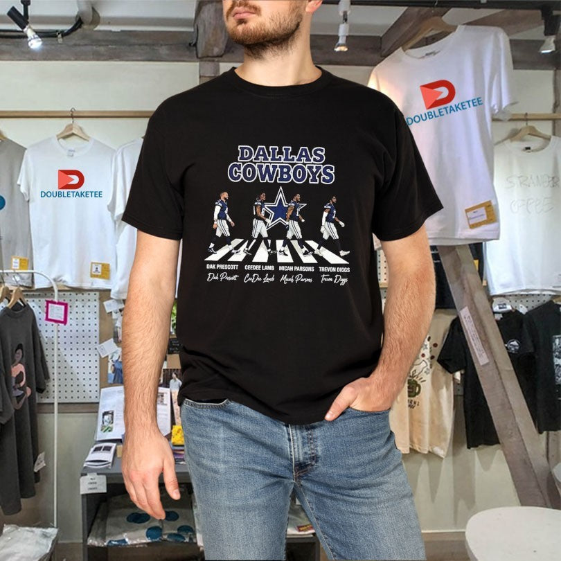 Official Dallas Cowboys Dak Prescott CeeDee Lamb And Micah Parsons Trevon Diggs Abbey Road Signatures Shirts