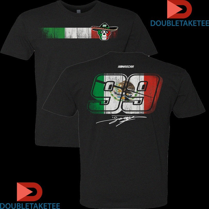 Official Daniel Suarez Drapeau Mexicain Sugar Skull Nascar Shirts Unisex , , , Long Sleeve Tee