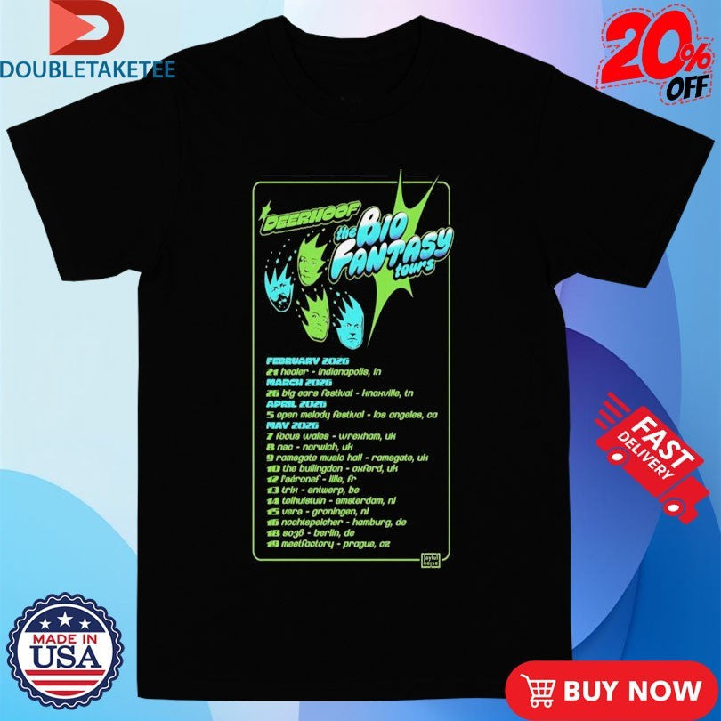 Official Deerhoof The Bio Fantasy Tours 2026 Dates Shirts Unisex , , , Long Sleeve Tee