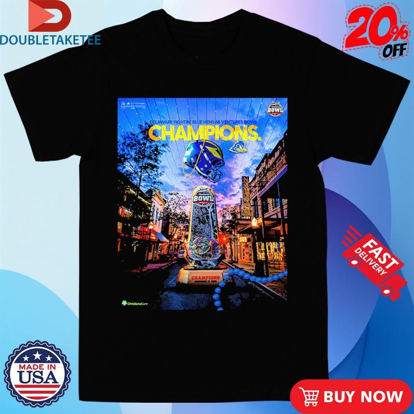 Official Delaware Fightin’ Blue Hens Football Are 68 Ventures Bowl 2025 Champions Shirts Unisex , , , Long Sleeve Tee
