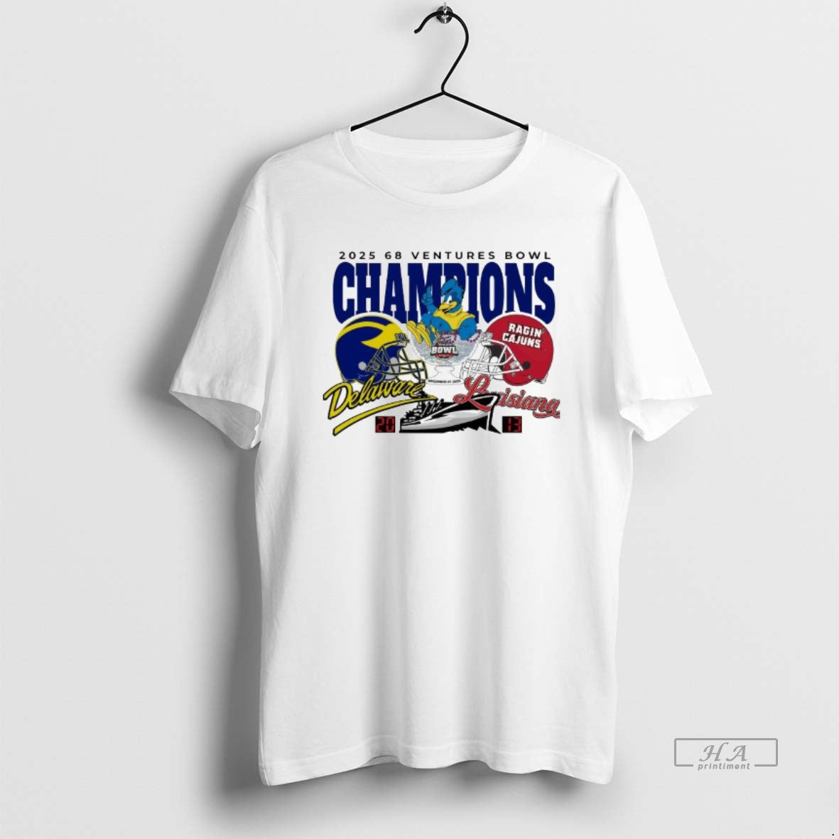 Official Delaware Fightin Blue Hens Winner 20 13 Louisiana Ragin Cajuns 2025 68 Ventures Bowl
