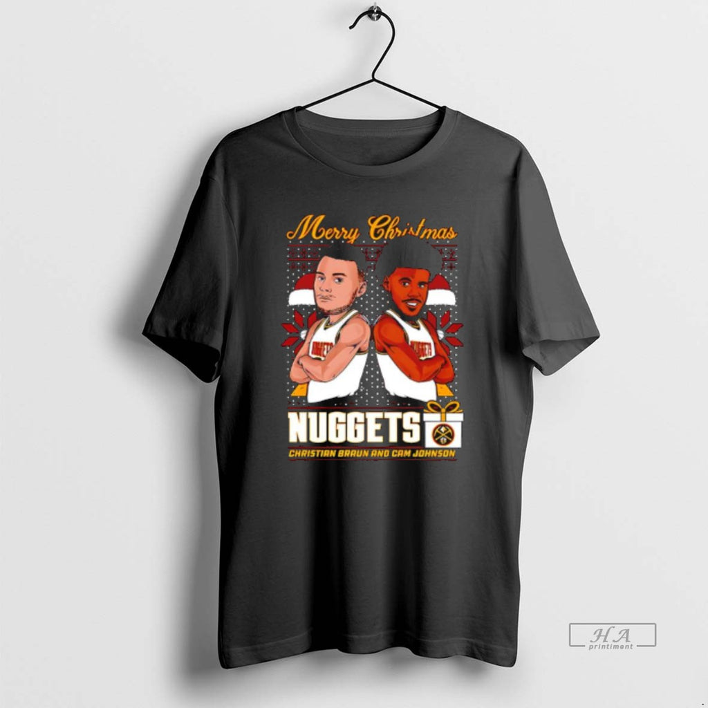 Official Denver Nuggets Christmas Braun Johnson Graphic