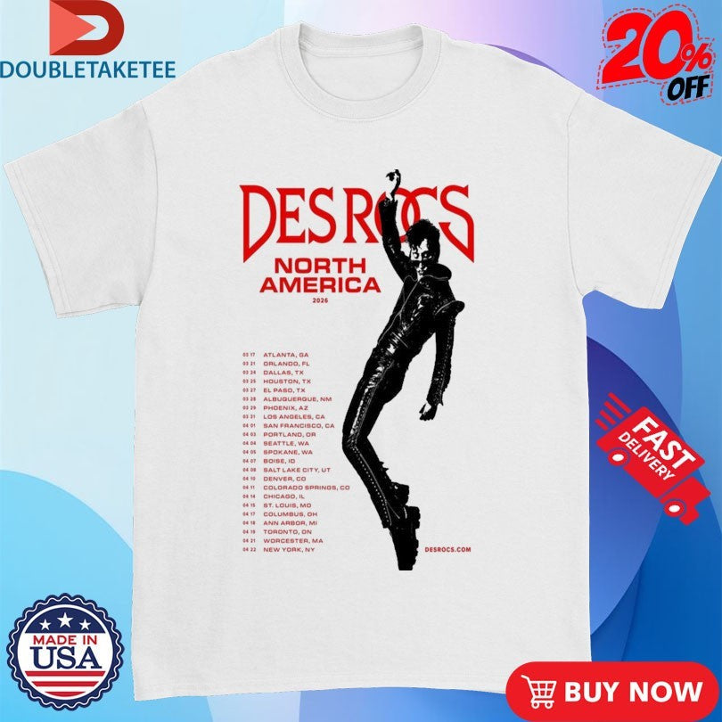 Official Des Rocs North America 2026 Tour Shirts Unisex , , , Long Sleeve Tee