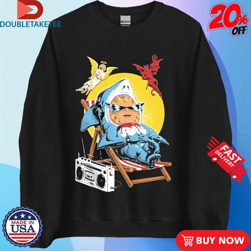 Official Drain …Is Your Friend Shark Angel And Devil Album Shirts Unisex , , , Long Sleeve Tee