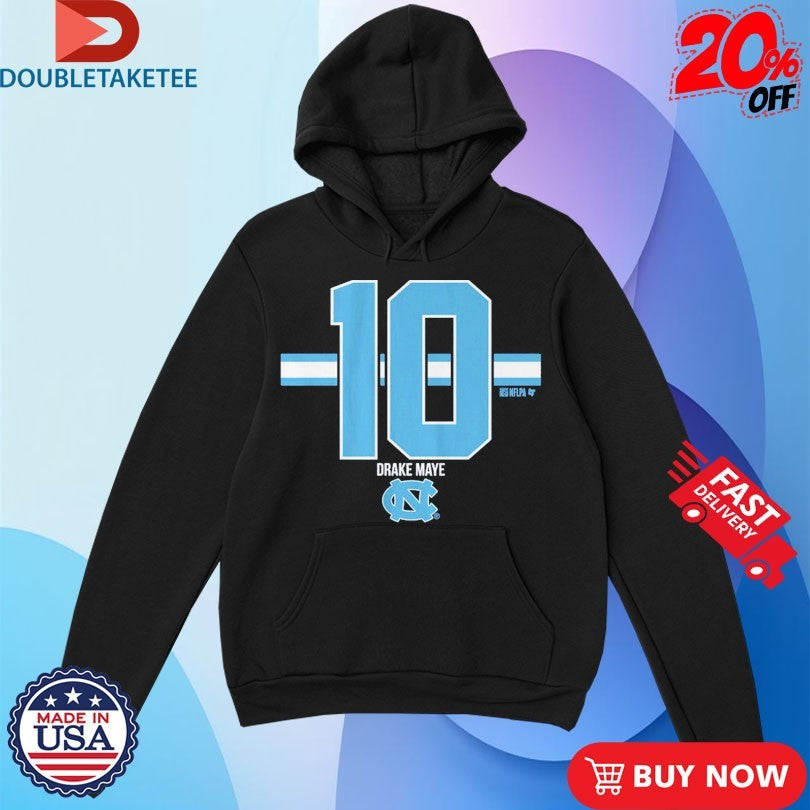 Official Drake Maye 10 Stripe UNC Football North Carolina Tar Heels Shirts Unisex , , , Long Sleeve Tee