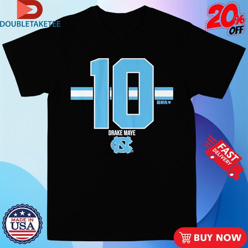 Official Drake Maye 10 Stripe UNC Football North Carolina Tar Heels Shirts Unisex , , , Long Sleeve Tee