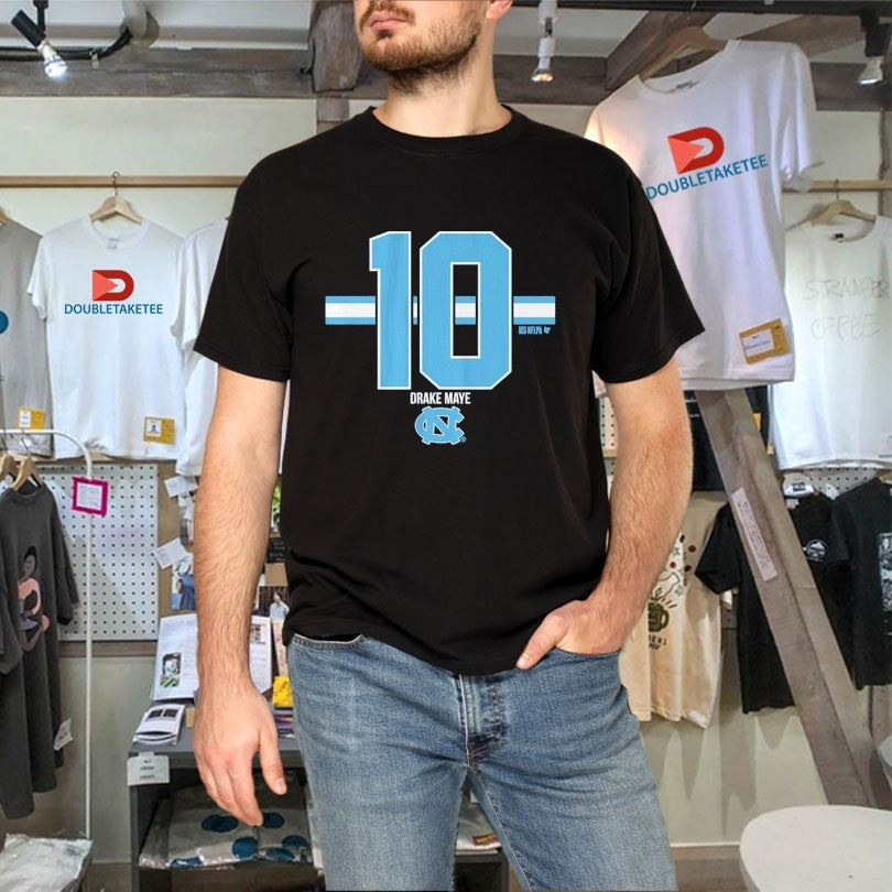 Official Drake Maye 10 Stripe UNC Football North Carolina Tar Heels Shirts Unisex , , , Long Sleeve Tee