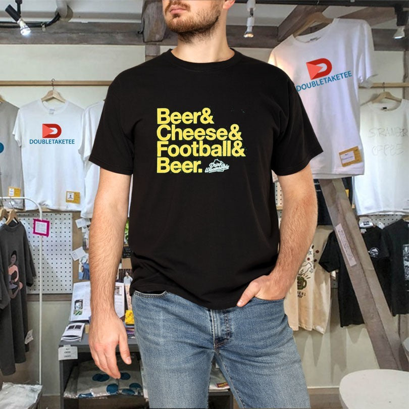 Official Drink Wisconsinbly Beer &amp; Cheese &amp; Football &amp; Beer Shirts Unisex , , , Long Sleeve Tee
