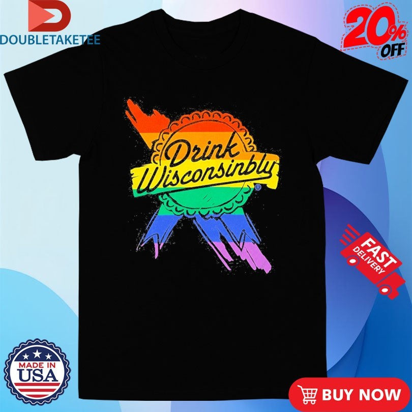 Official Drink Wisconsinbly Retro Ribbon Pride Shirts Unisex , , , Long Sleeve Tee
