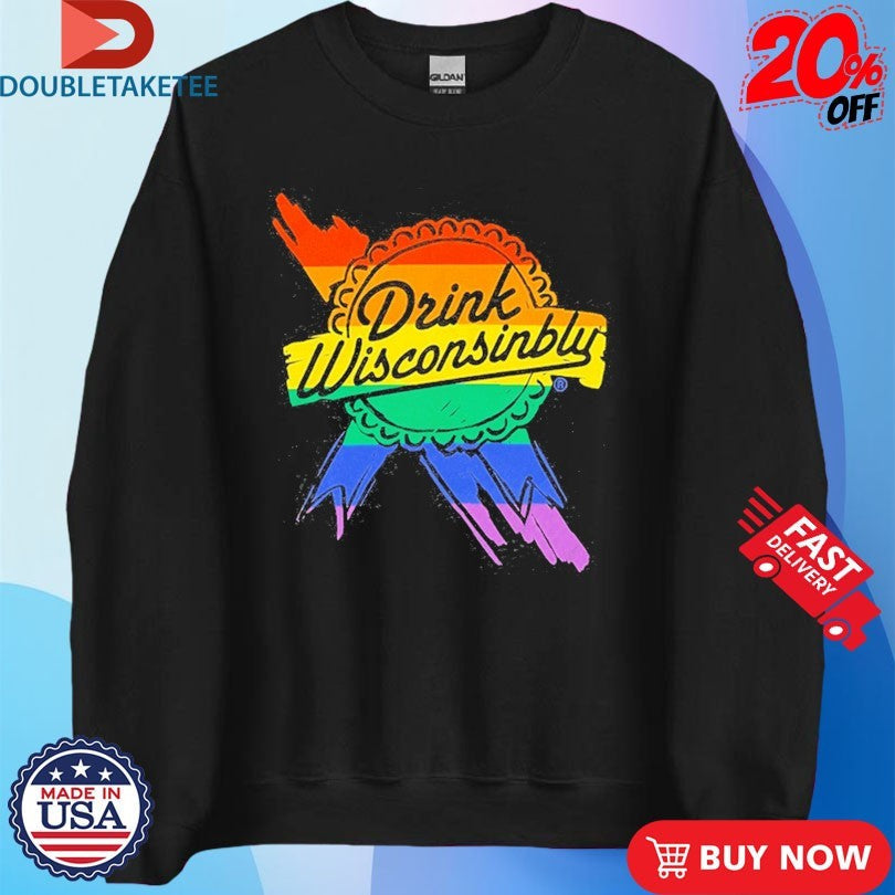 Official Drink Wisconsinbly Retro Ribbon Pride Shirts Unisex , , , Long Sleeve Tee
