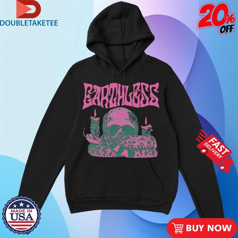 Official Earthless Skull Rattlesnake Candle Shirts Unisex , , , Long Sleeve Tee