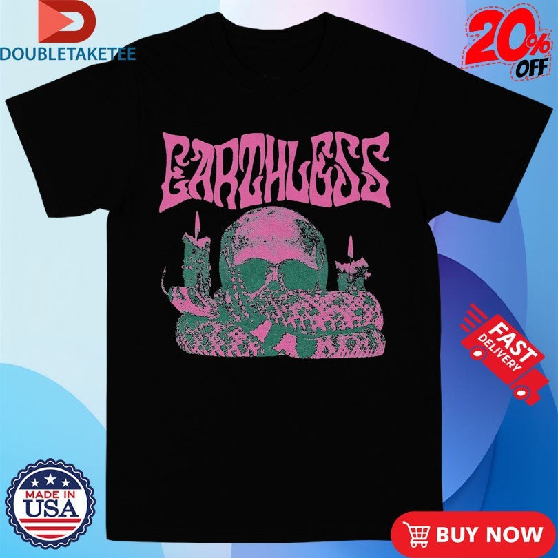 Official Earthless Skull Rattlesnake Candle Shirts Unisex , , , Long Sleeve Tee