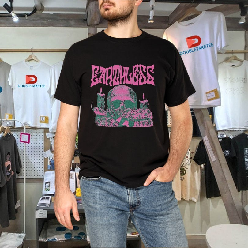 Official Earthless Skull Rattlesnake Candle Shirts Unisex , , , Long Sleeve Tee