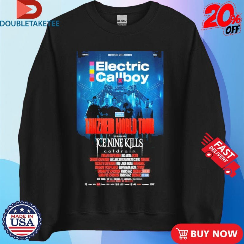 Official Electric Callboy Tanzneid World Tour 2026 Dates Shirts Unisex , , , Long Sleeve Tee