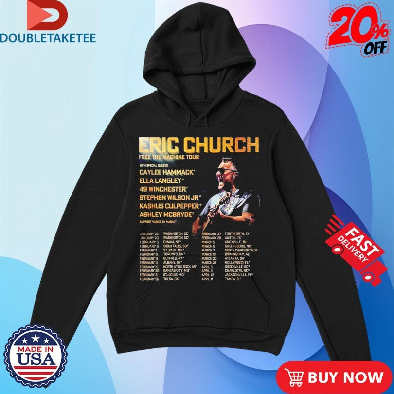 Official Eric Church Free The Machine Tour 2026 North America Shirts Unisex , , , Long Sleeve Tee