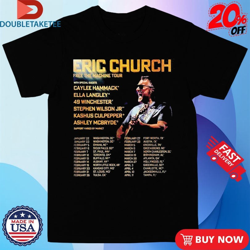 Official Eric Church Free The Machine Tour 2026 North America Shirts Unisex , , , Long Sleeve Tee