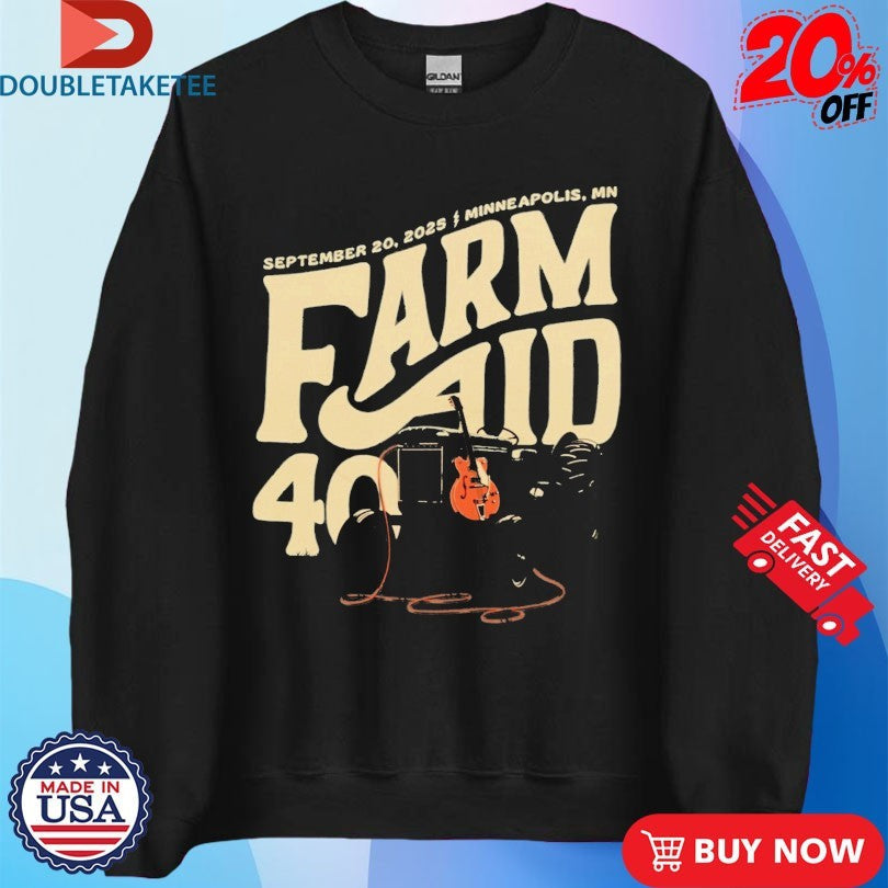 Official Farm Aid 40 Tractor Amp Minneapolis MN Shirts Unisex , , , Long Sleeve Tee