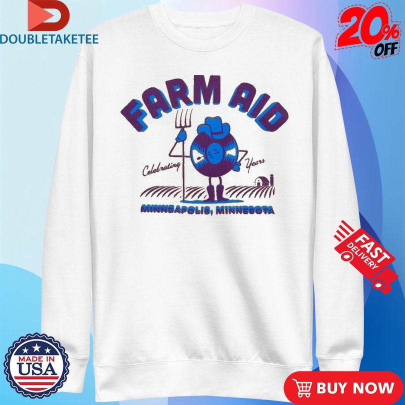 Official Farm Aid 40 Years Record Minneapolis Minnesota Shirts Unisex , , , Long Sleeve Tee