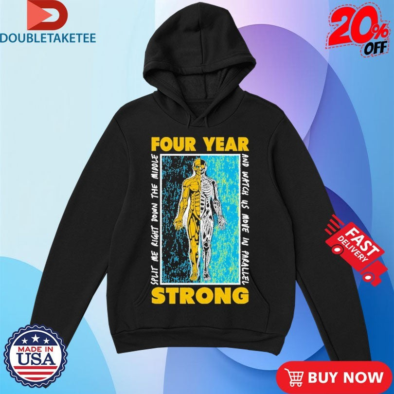 Official Four Year Strong Split Down The Middle And Watch Us Move In Parallel Shirts Unisex , , , Long Sleeve Tee