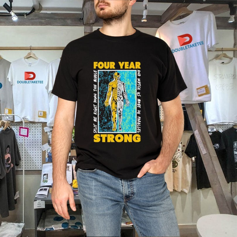 Official Four Year Strong Split Down The Middle And Watch Us Move In Parallel Shirts Unisex , , , Long Sleeve Tee