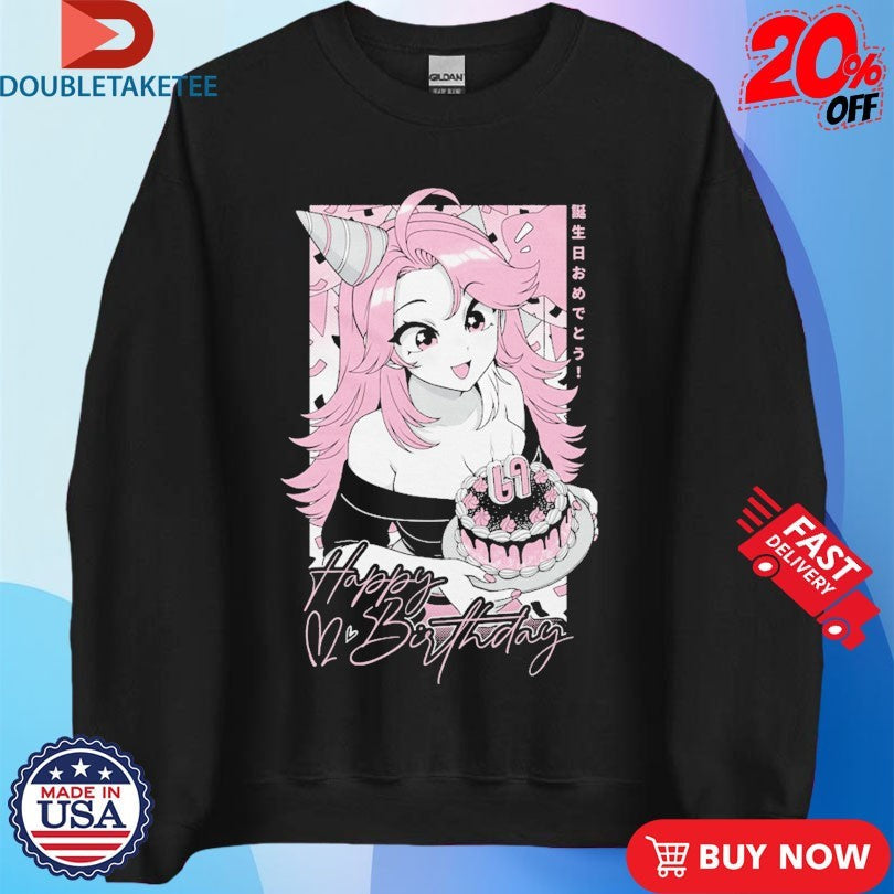 Official Gamer Supps Waifu Happy Birthday Girl Shirts Unisex , , , Long Sleeve Tee