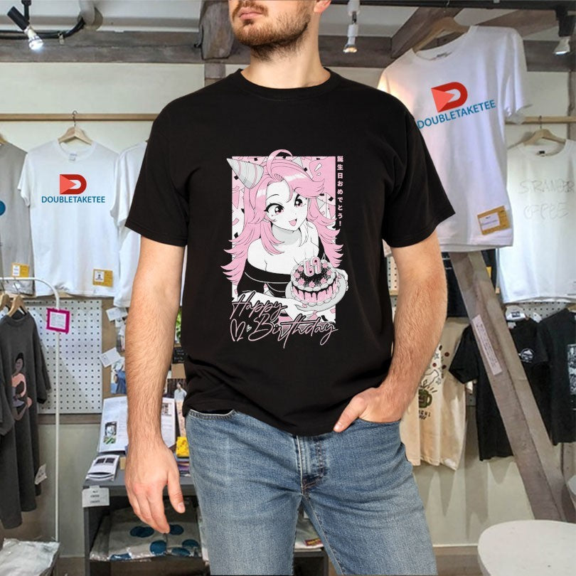 Official Gamer Supps Waifu Happy Birthday Girl Shirts Unisex , , , Long Sleeve Tee