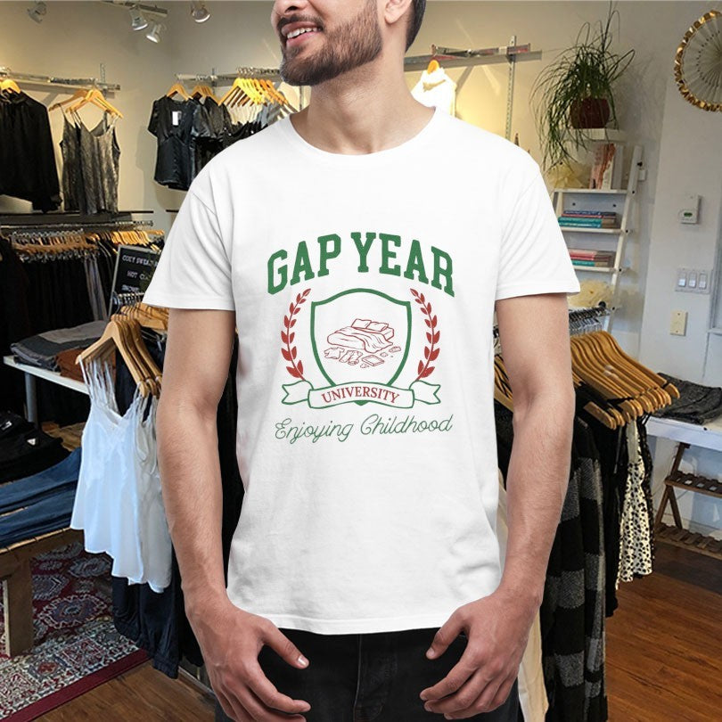 Official Gap Year Enjoying Childhood University Shirts Unisex , , , Long Sleeve Tee