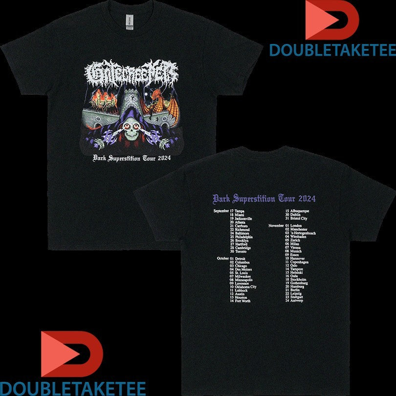 Official Gatecreeper Dark Superstition Tour 2024 Dates Shirts Unisex , , , Long Sleeve Tee