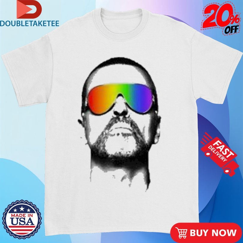 Official George Michael Pride Glasses Head Shirts Unisex , , , Long Sleeve Tee