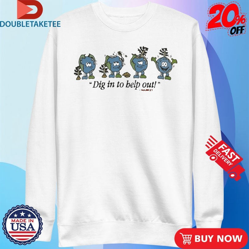 Official George Pickens Dig In To Help Out Shirts Unisex , , , Long Sleeve Tee