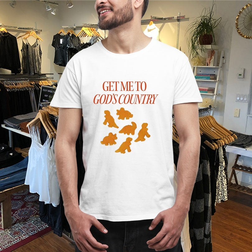 Official Get Me To God’s Country Dinosaur Nuggets Shirts Unisex , , , Long Sleeve Tee
