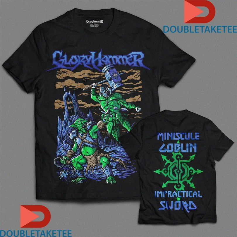 Official Gloryhammer Miniscule Goblin Impractical Sword Shirts Unisex , , , Long Sleeve Tee