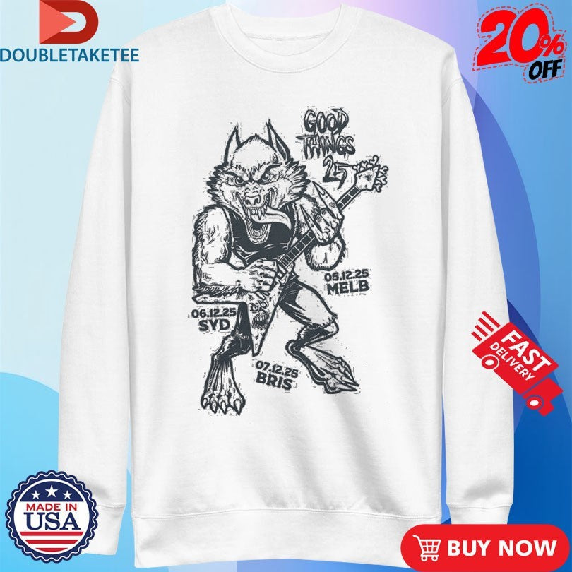 Official Good Things Wolfman Guitar Rock Shirts Unisex , , , Long Sleeve Tee