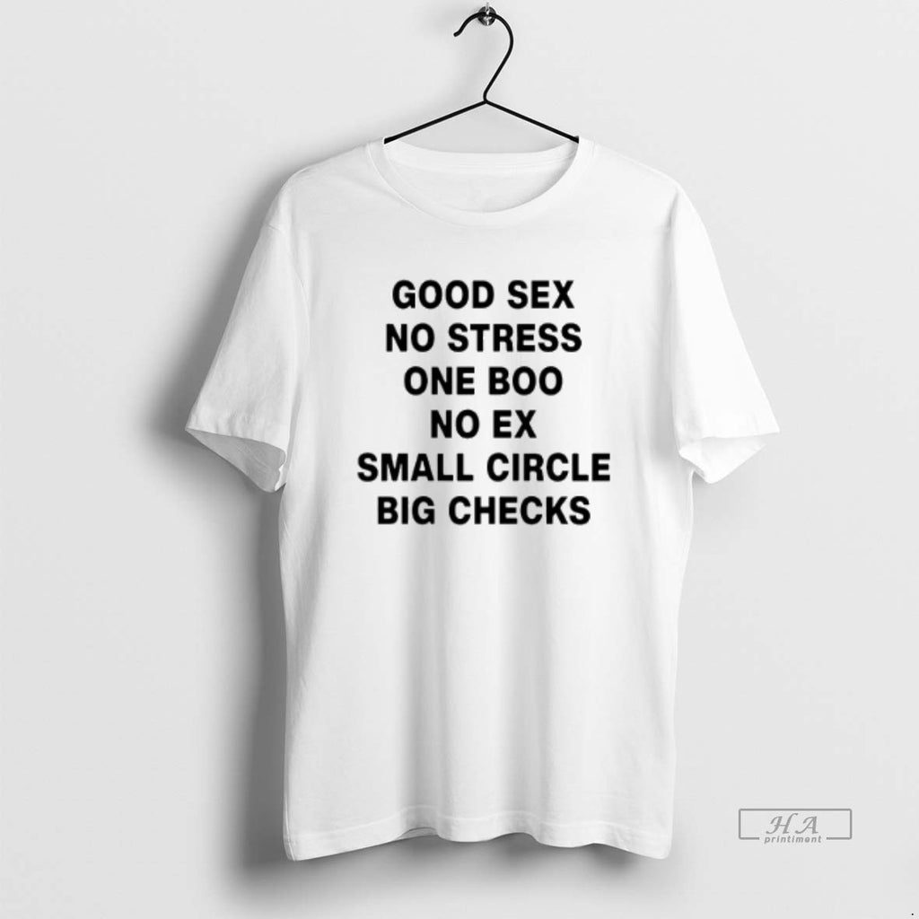 Official Good Sex No Stress One Boo No Ex Small Circle Big Checks