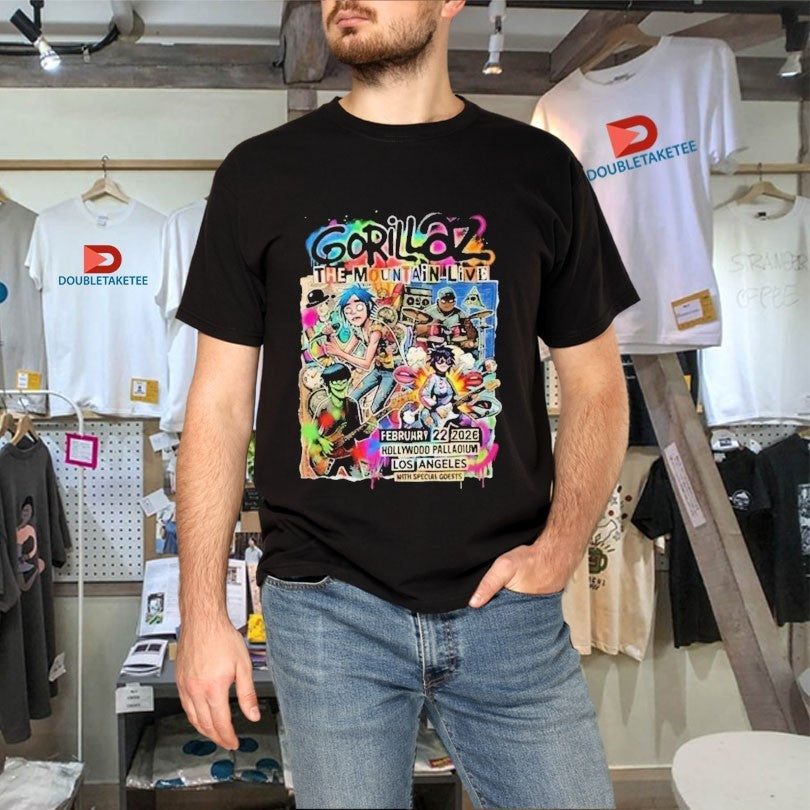 Official Gorillaz The Mountain Live Show At Hollywood Palladium Los Angeles On February 22 2026 Shirts