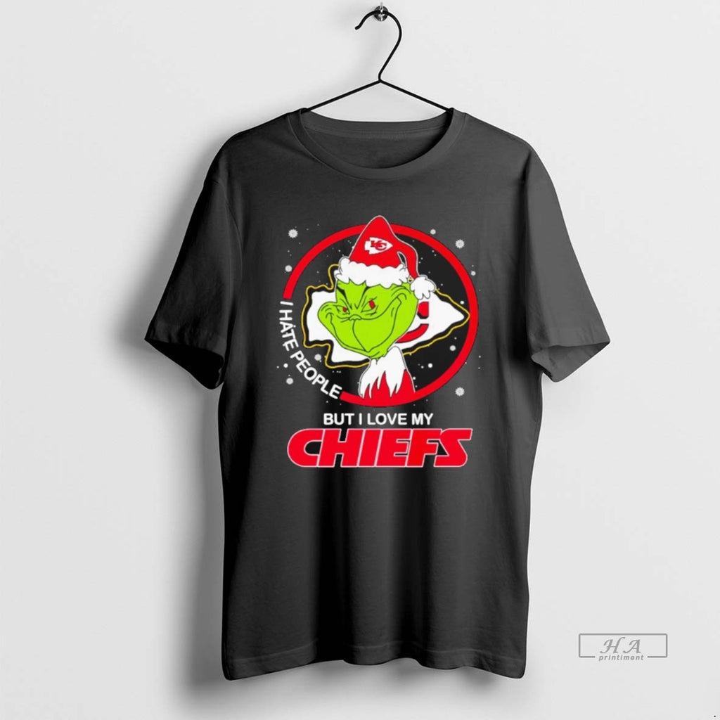 Official Grinch I Hate People But I Love My Chiefs Christmas