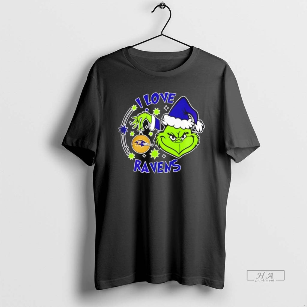 Official Grinch I Love Baltimore Ravens They Hate Us Because They Aint Us 2 Sided