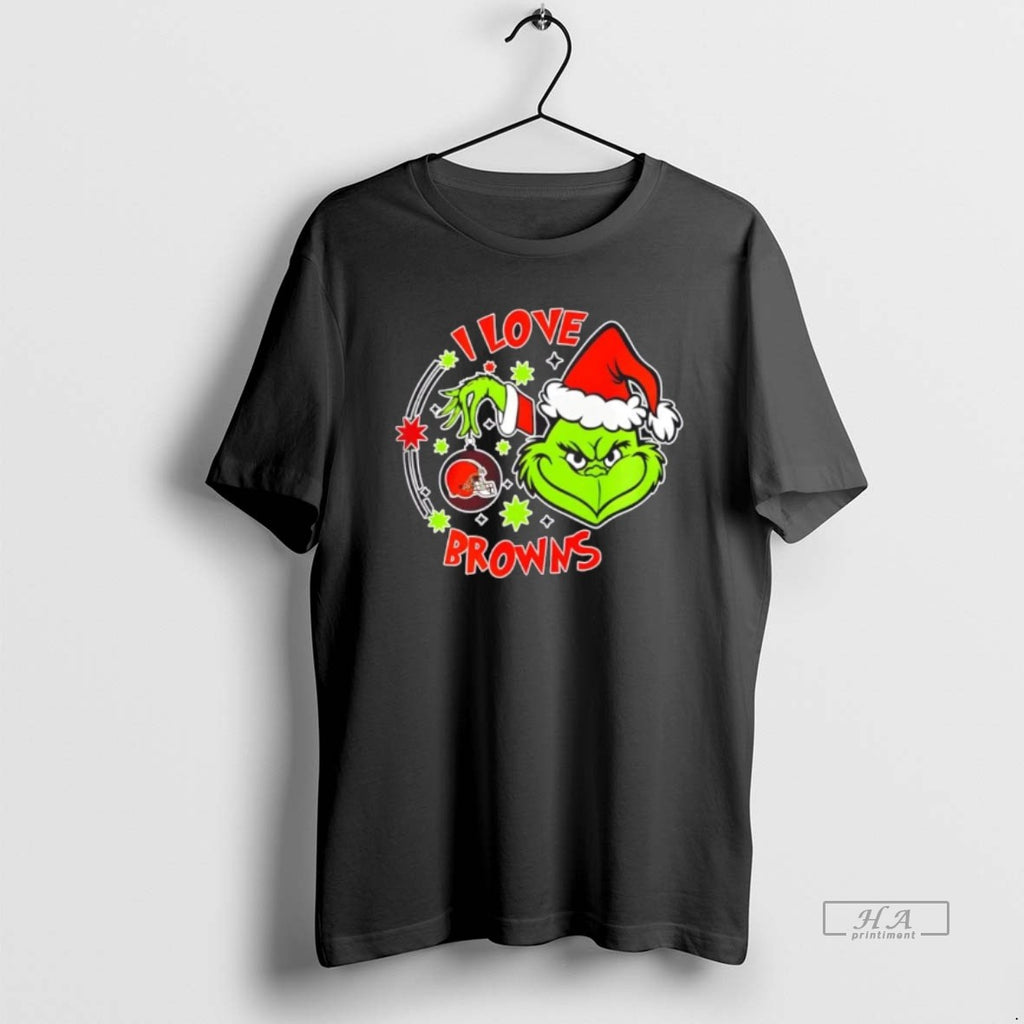 Official Grinch I Love Cleveland Browns They Hate Us Because They Aint Us 2 Sided