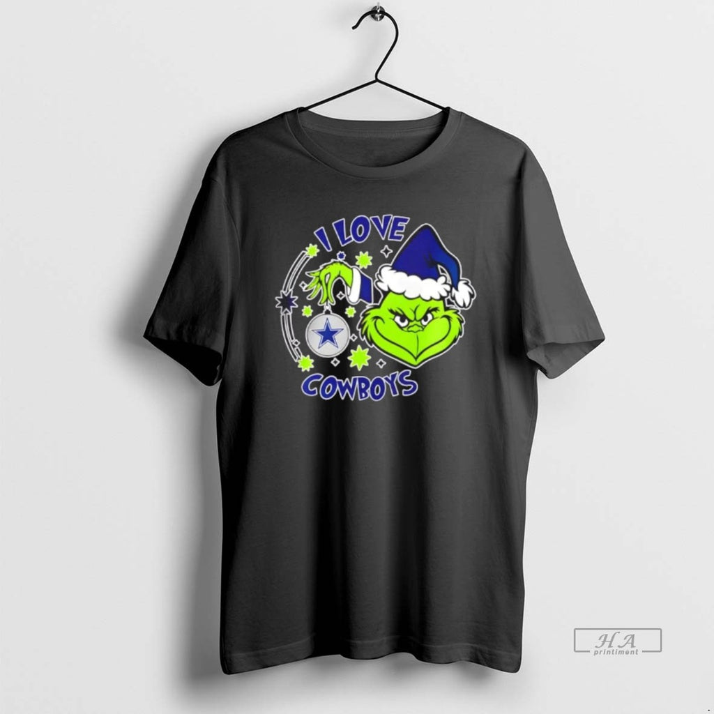 Official Grinch I Love Dallas Cowboys They Hate Us Because They Aint Us 2 Sided