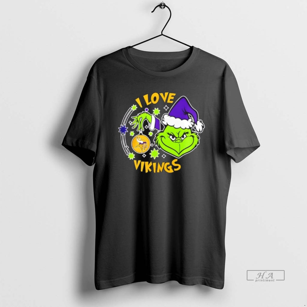 Official Grinch I Love Minnesota Vikings They Hate Us Because They Aint Us 2 Sided