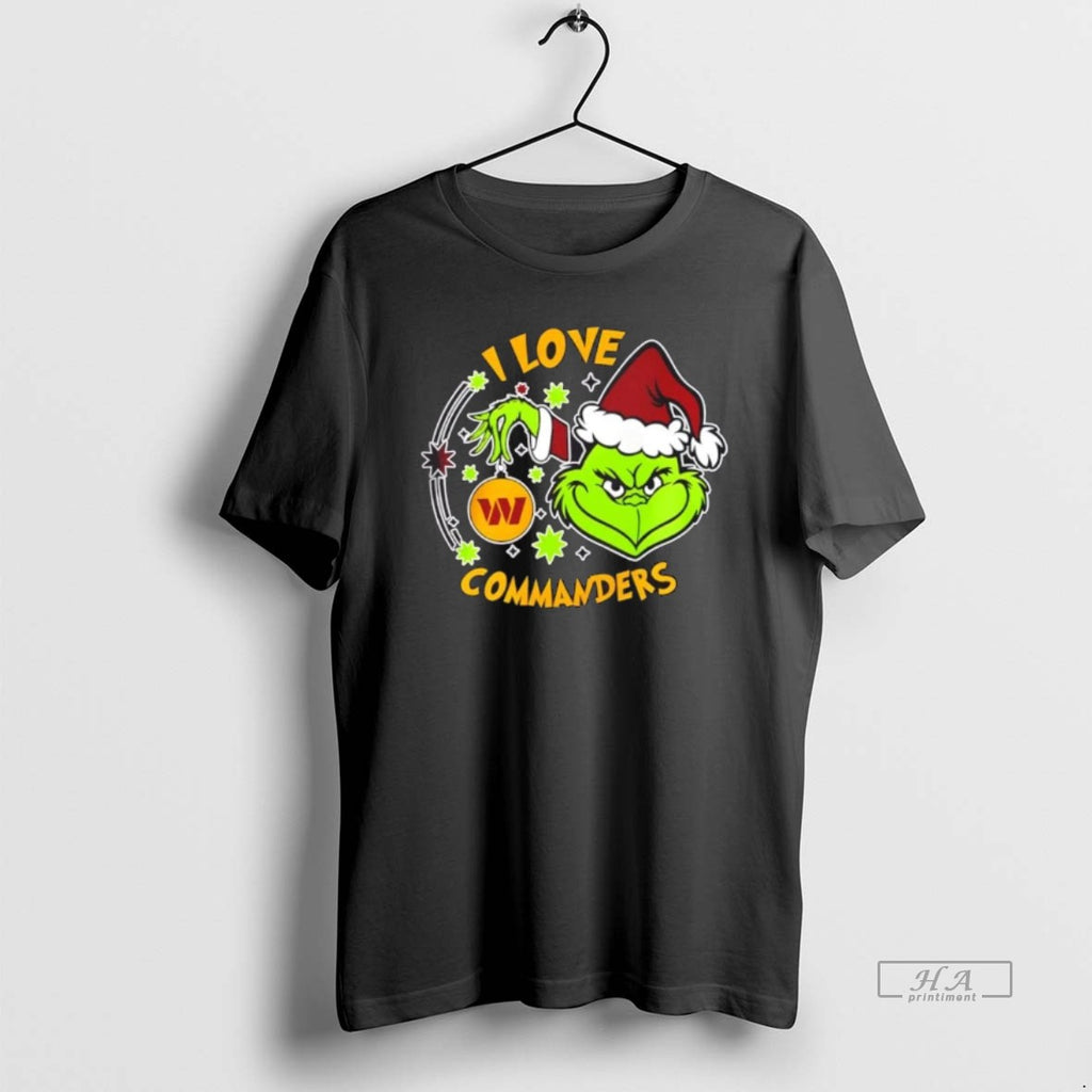 Official Grinch I Love Washington Commanders They Hate Us Because They Aint Us 2 Sided