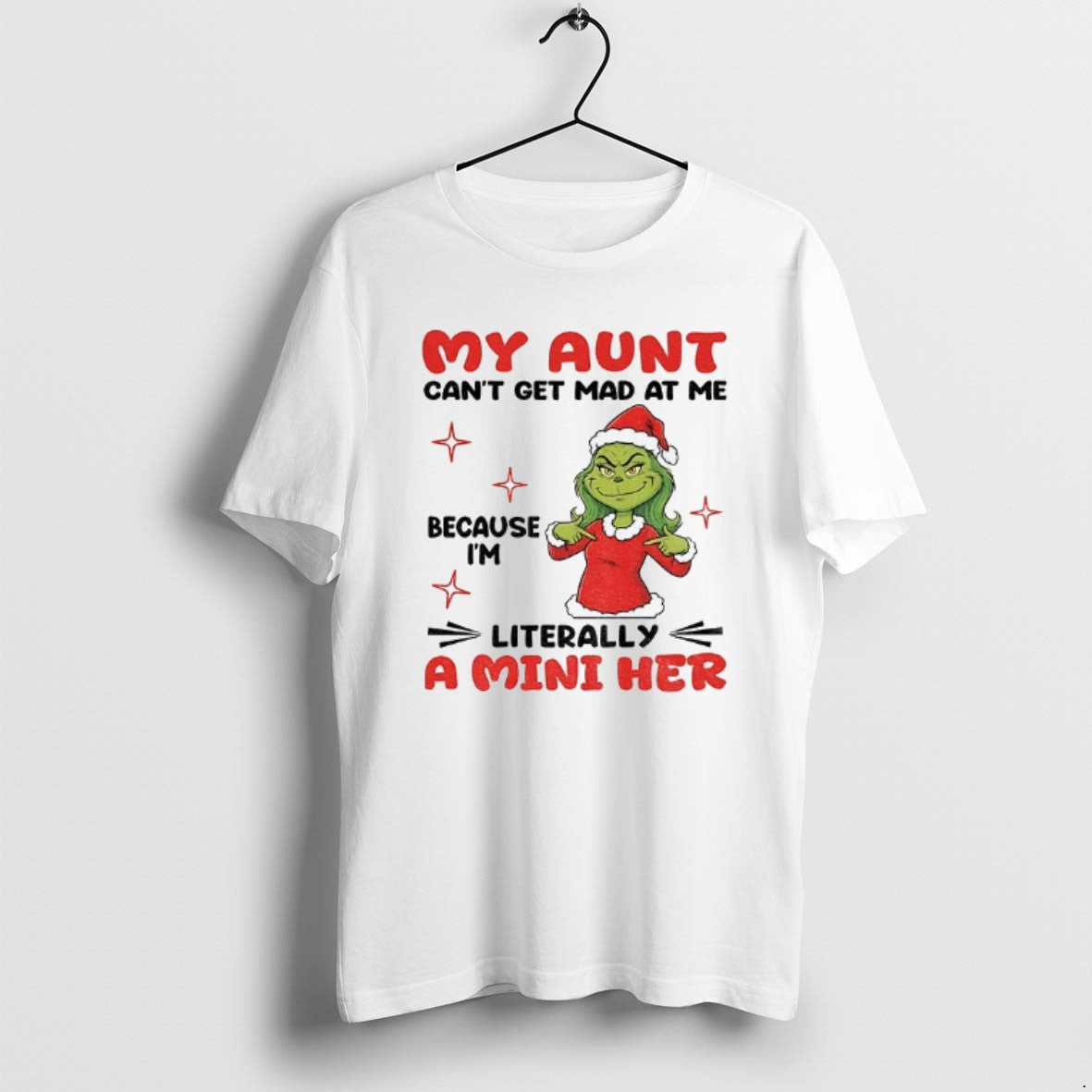 Official Grinch Santa Hat My Aunt Cant Get Mad Me Because Im Literally